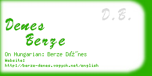 denes berze business card